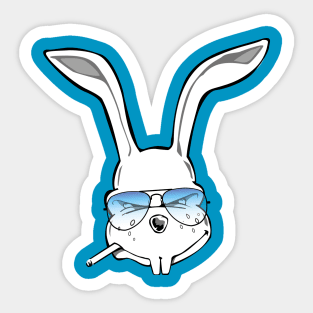 Bunny with Glasses Sticker